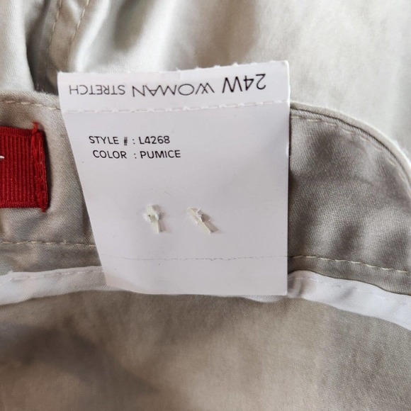 Gloria Vanderbilt Womens Pants Trousers Slacks Plus SZ 24W Tan Beige Career Wear - Picture 8 of 10